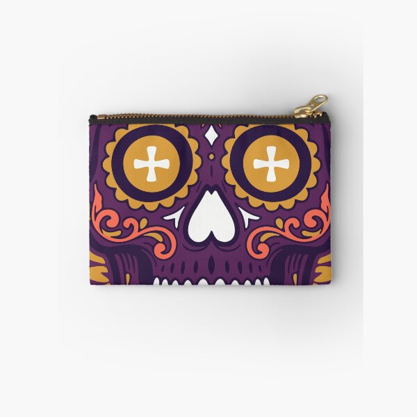 Item preview, Sugar Skull — Day of the Dead Ornamental Art | Purple Gold Flat Illustration designed and sold by  Ojo de Lilith.