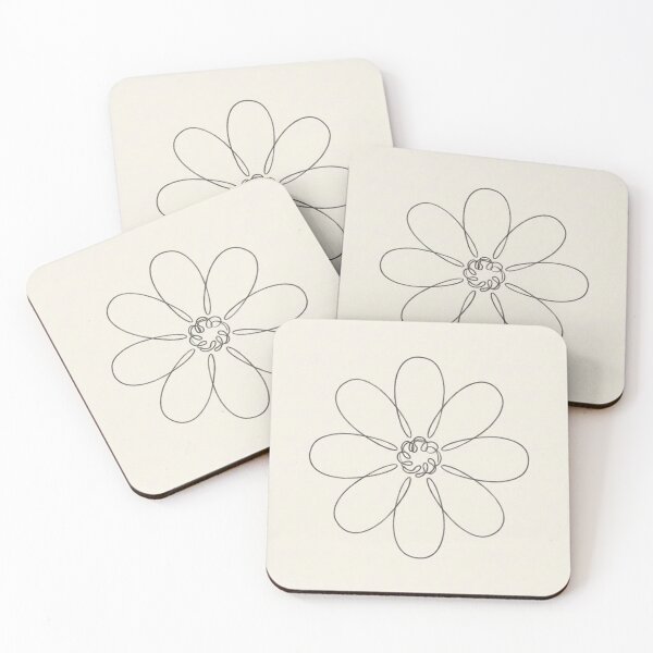 Item preview, Single Daisy Stem Line Art | Minimalist Ivory Botanical Print (line art) designed and sold by Zaramodo.