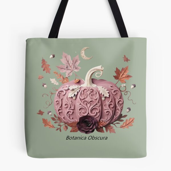 Item preview, Elegant Pastel Pink Pumpkin & Moon | Botanica Obscura Fall Art by Origins Lines designed and sold by ORIGINS LINES.