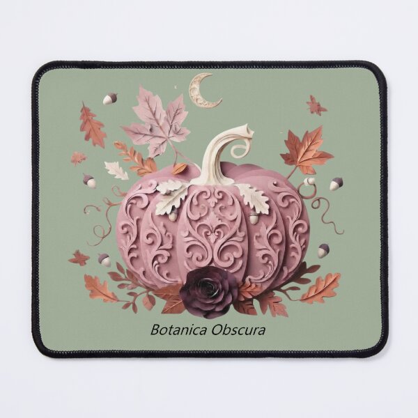 Item preview, Elegant Pastel Pink Pumpkin & Moon | Botanica Obscura Fall Art by Origins Lines designed and sold by ORIGINS LINES.