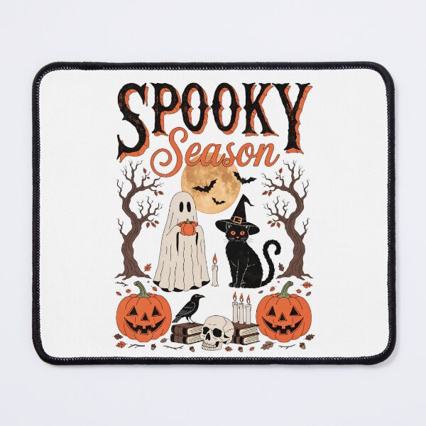 Item preview, Spooky Season Halloween Ghost Cat Witch Crow Skull designed and sold by Snifferius.