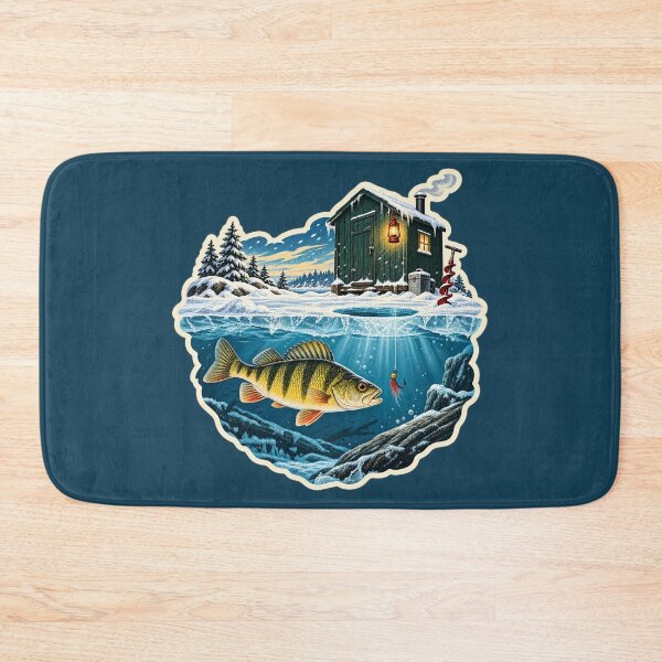 Item preview, Great Lakes Ice Shanty Perch Fishing Sticker designed and sold by WaynesCave.