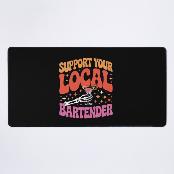 Item preview, Support Your Local Halloween Skeleton Bartender designed and sold by DariaOltes.