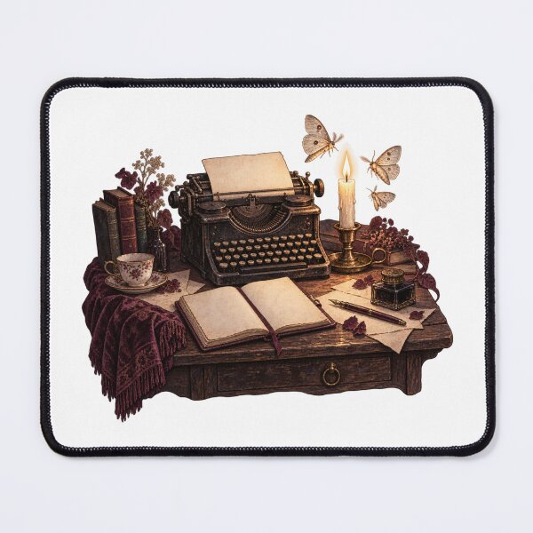 Item preview, Poetcore Writing Desk At Night designed and sold by Inkworksbyshery.