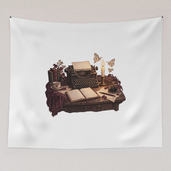 Item preview, Poetcore Writing Desk At Night designed and sold by Inkworksbyshery.