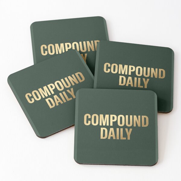 Item preview, Compound Daily | Minimalist Dark Green Money Mindset Print designed and sold by Zaramodo.