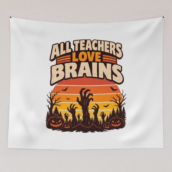 Item preview, All Teachers Love Brains designed and sold by LuveraxArt.