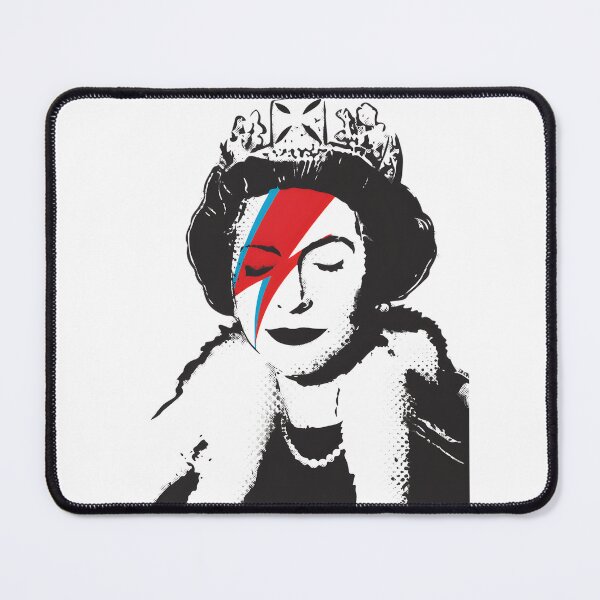 Item preview, Banksy Inspired UK England God Save the Queen with David Bowie Rock Band Face Makeup High Quality Art Design designed and sold by richard143.