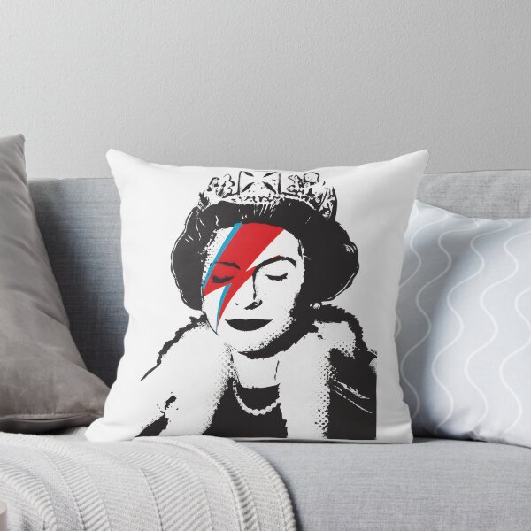 Item preview, Banksy Inspired UK England God Save the Queen with David Bowie Rock Band Face Makeup High Quality Art Design designed and sold by richard143.