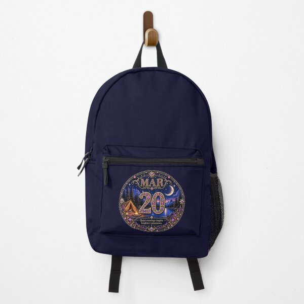 Item preview, March 20 Moonlit Camping Birthday Design designed and sold by LunaMoments.