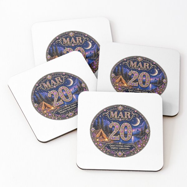 Item preview, March 20 Moonlit Camping Birthday Design designed and sold by LunaMoments.