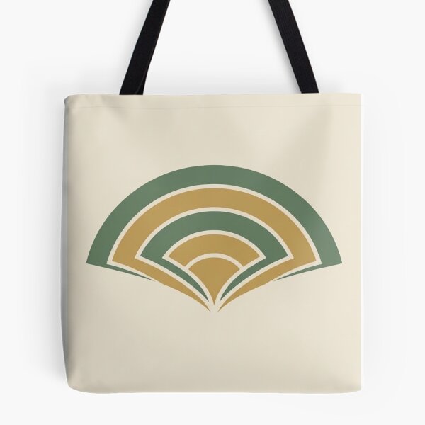 Item preview, Layered Fan Shape | Minimalist Gold and Sage Geometric Print designed and sold by Zaramodo.