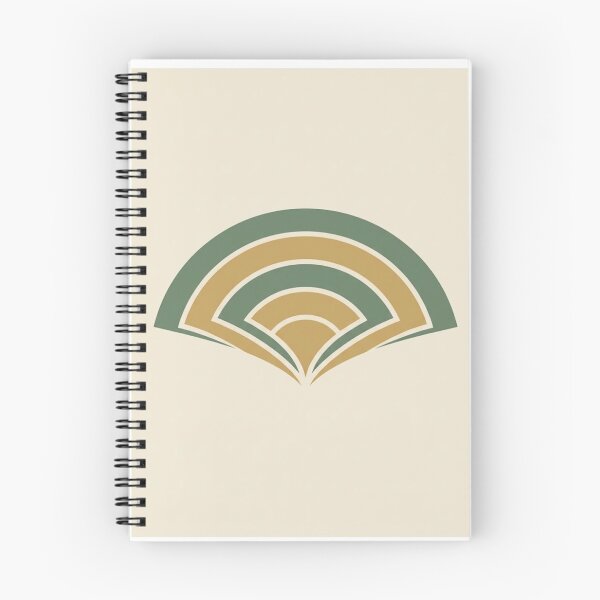 Item preview, Layered Fan Shape | Minimalist Gold and Sage Geometric Print designed and sold by Zaramodo.