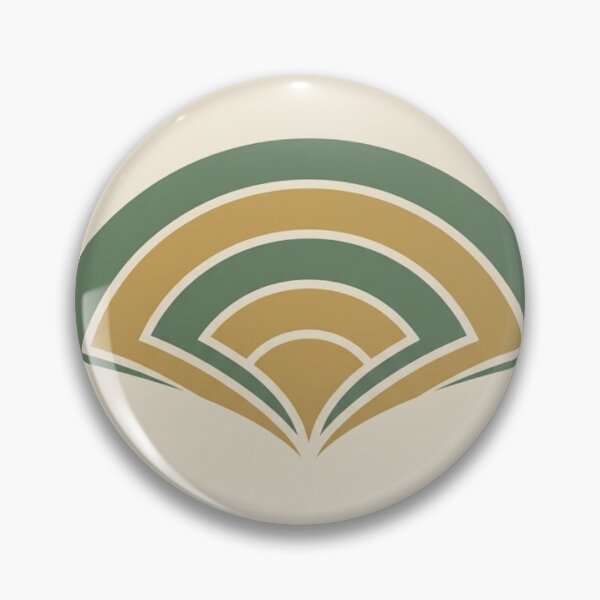 Item preview, Layered Fan Shape | Minimalist Gold and Sage Geometric Print designed and sold by Zaramodo.