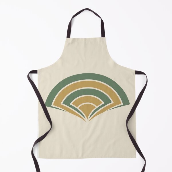 Item preview, Layered Fan Shape | Minimalist Gold and Sage Geometric Print designed and sold by Zaramodo.
