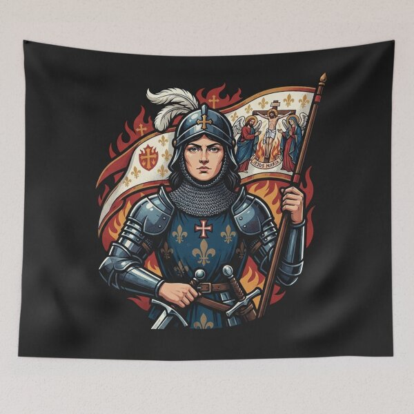 Item preview, Joan of Arc Historic Warrior Knight Portrait designed and sold by Owcomm.