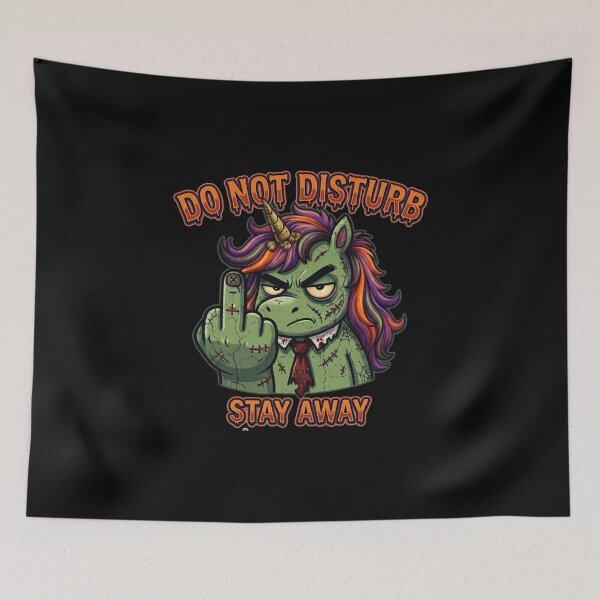 Item preview, Funny Halloween Zombie Unicorn - Do Not Disturb Stay Away designed and sold by Sitred123.