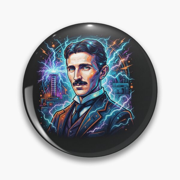 Item preview, Nikola Tesla Electric Genius Portrait designed and sold by Owcomm.