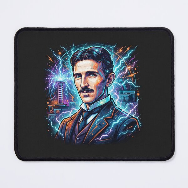 Item preview, Nikola Tesla Electric Genius Portrait designed and sold by Owcomm.