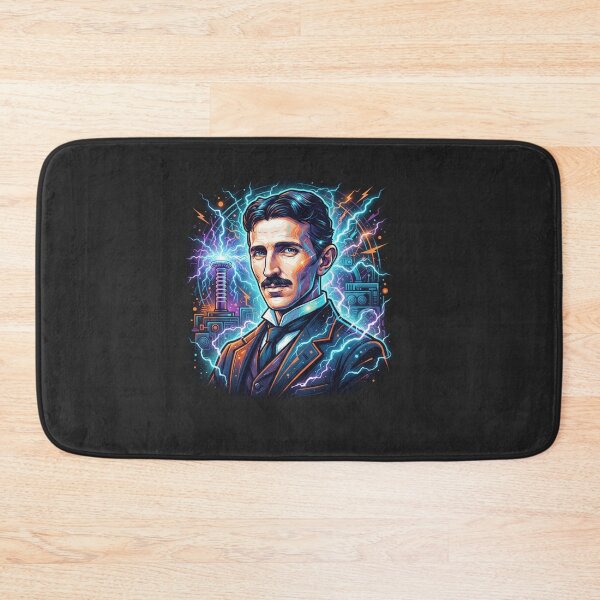 Item preview, Nikola Tesla Electric Genius Portrait designed and sold by Owcomm.