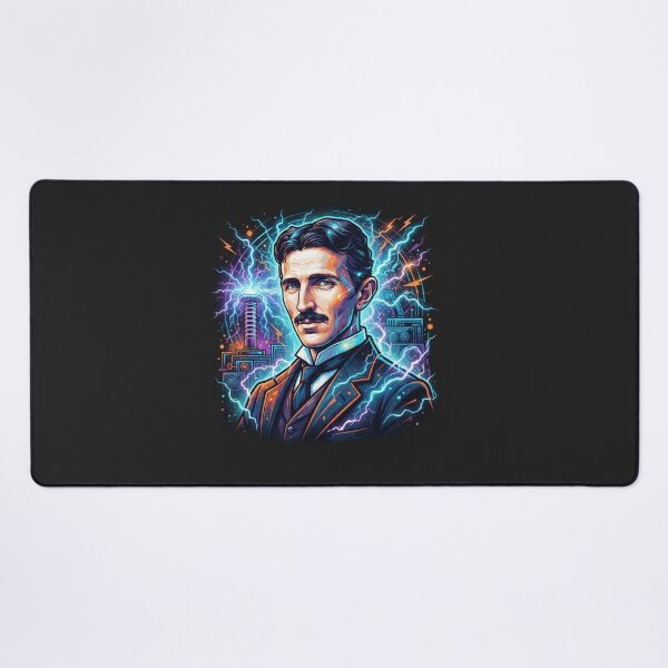 Item preview, Nikola Tesla Electric Genius Portrait designed and sold by Owcomm.