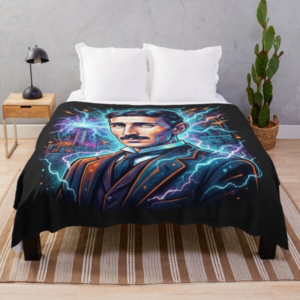 Item preview, Nikola Tesla Electric Genius Portrait designed and sold by Owcomm.