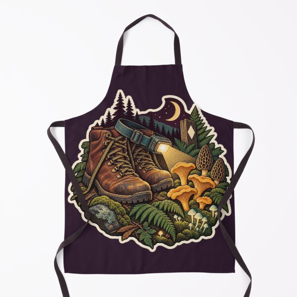 Item preview, Retro Fungi Night Hike Mushroom Sticker designed and sold by WaynesCave.