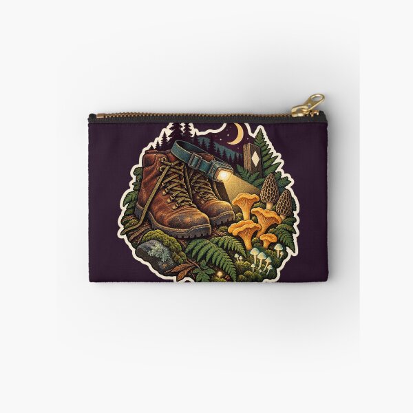Item preview, Retro Fungi Night Hike Mushroom Sticker designed and sold by WaynesCave.