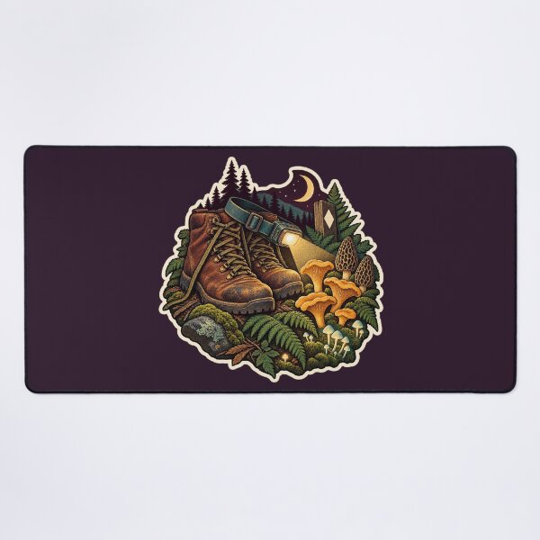 Item preview, Retro Fungi Night Hike Mushroom Sticker designed and sold by WaynesCave.