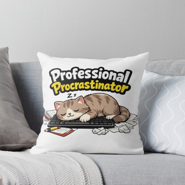Item preview, Professional Procrastinator Lazy Cat Funny Design designed and sold by Dew Drop Designs.