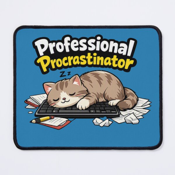 Item preview, Professional Procrastinator Lazy Cat Funny Design designed and sold by Dew Drop Designs.