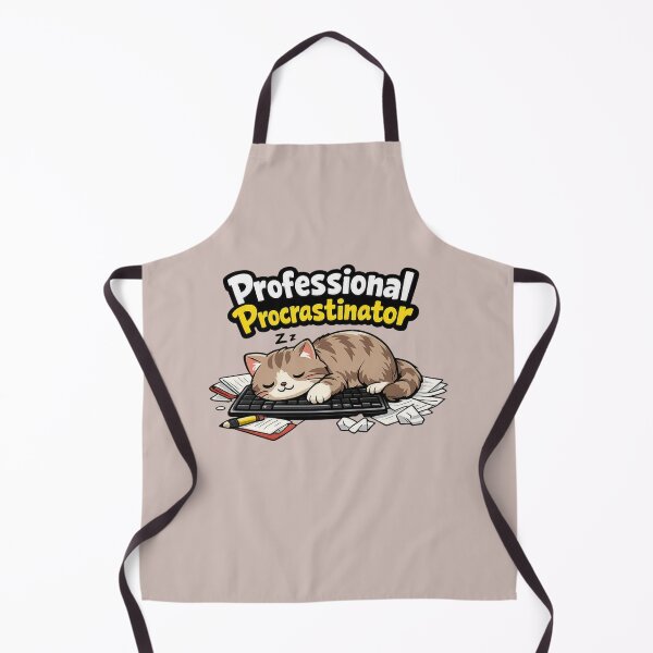 Item preview, Professional Procrastinator Lazy Cat Funny Design designed and sold by Dew Drop Designs.