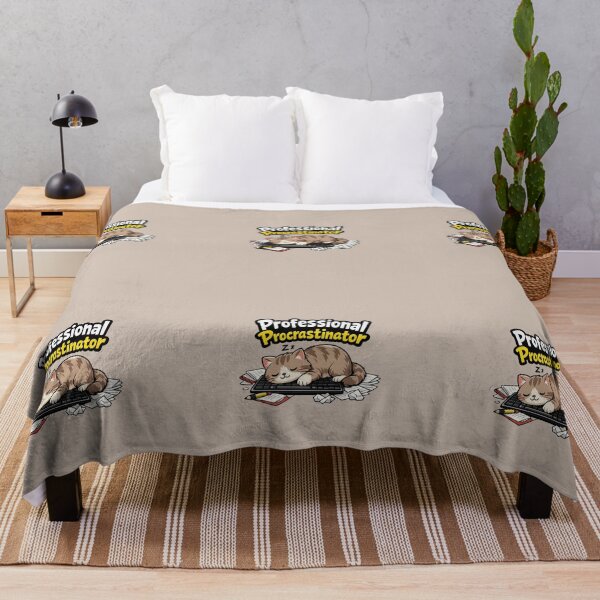 Item preview, Professional Procrastinator Lazy Cat Funny Design designed and sold by Dew Drop Designs.