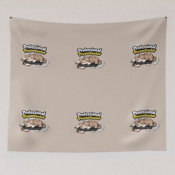 Item preview, Professional Procrastinator Lazy Cat Funny Design designed and sold by Dew Drop Designs.