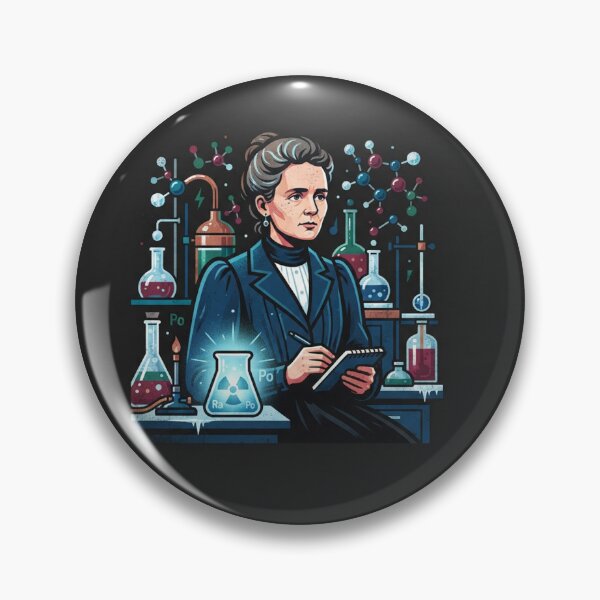 Item preview, Marie Curie Glowing Laboratory Science Historical Portrait designed and sold by Owcomm.