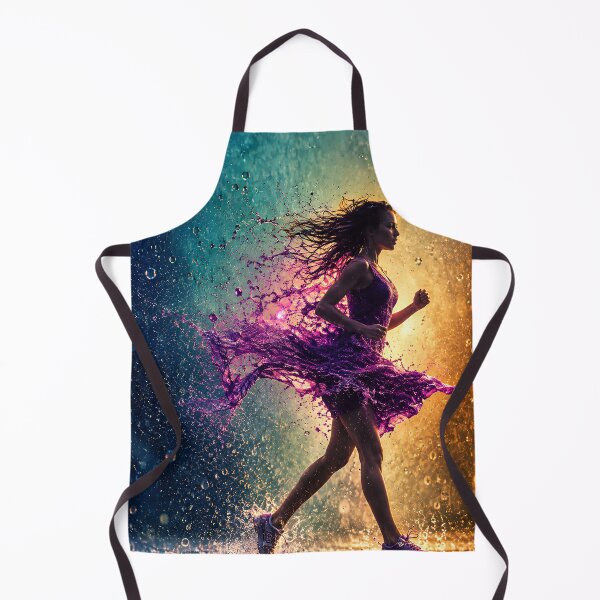 Item preview, Cinematic Woman Running Through Neon Rain designed and sold by Extravanganzza.