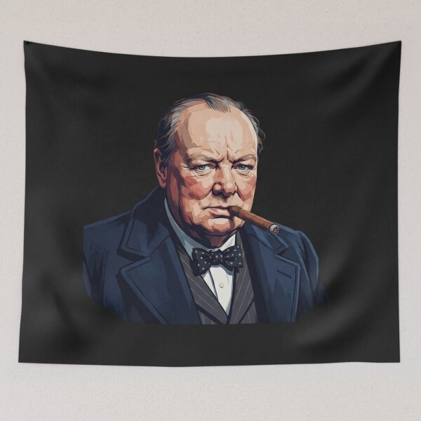 Item preview, Winston Churchill Portrait With A Cigar designed and sold by Owcomm.