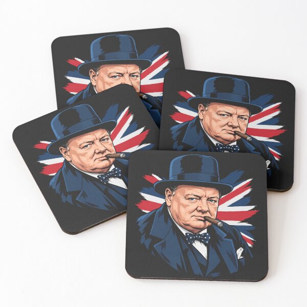 Item preview, Winston Churchill Portrait With British Flag designed and sold by Owcomm.