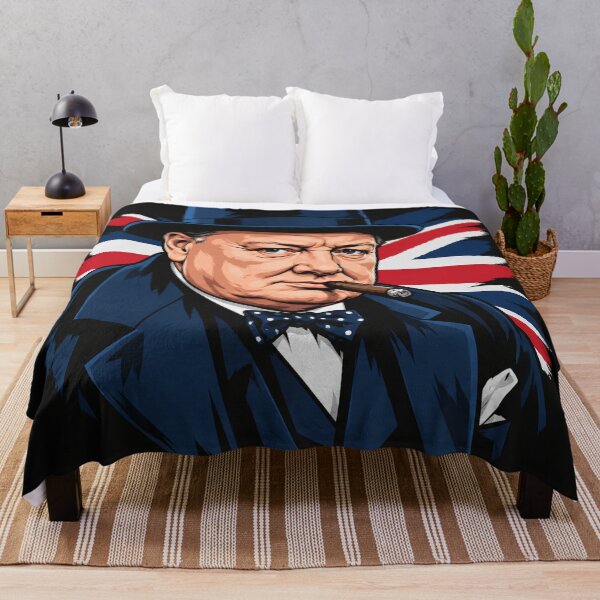 Item preview, Winston Churchill Portrait With British Flag designed and sold by Owcomm.