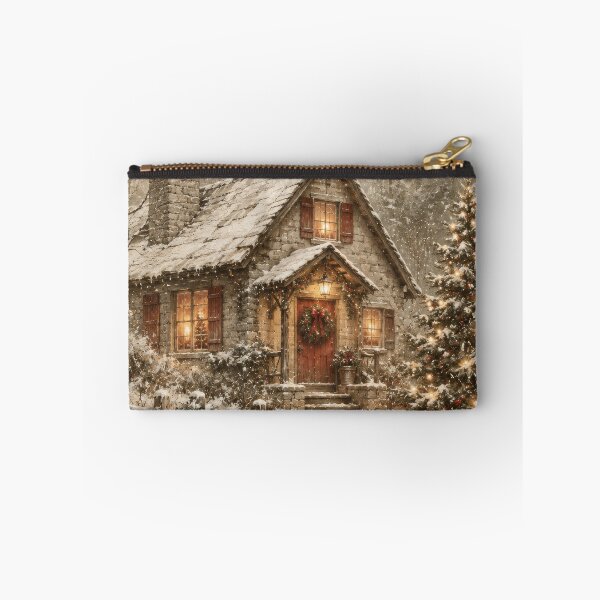 Item preview, Cozy Christmas Cottage in a Snowy Winter Forest designed and sold by scicilysimonee.