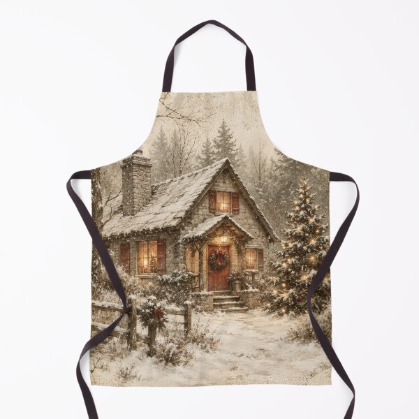 Item preview, Cozy Christmas Cottage in a Snowy Winter Forest designed and sold by scicilysimonee.