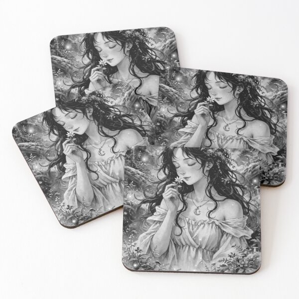 Item preview, Ukraine Synevyr Carpathian Mountains Travel Adventure with Red Haired Woman Smelling a Wildflower in a Magical Forest Lake European Nature Wanderlust designed and sold by DibujandoPorfa.