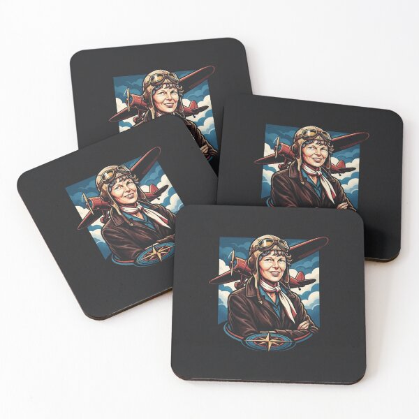 Item preview, Amelia Earhart Vintage Aviator Portrait Illustration designed and sold by Owcomm.