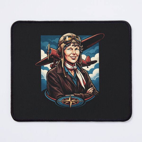 Item preview, Amelia Earhart Vintage Aviator Portrait Illustration designed and sold by Owcomm.