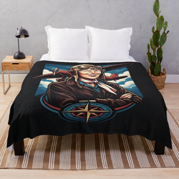 Item preview, Amelia Earhart Vintage Aviator Portrait Illustration designed and sold by Owcomm.