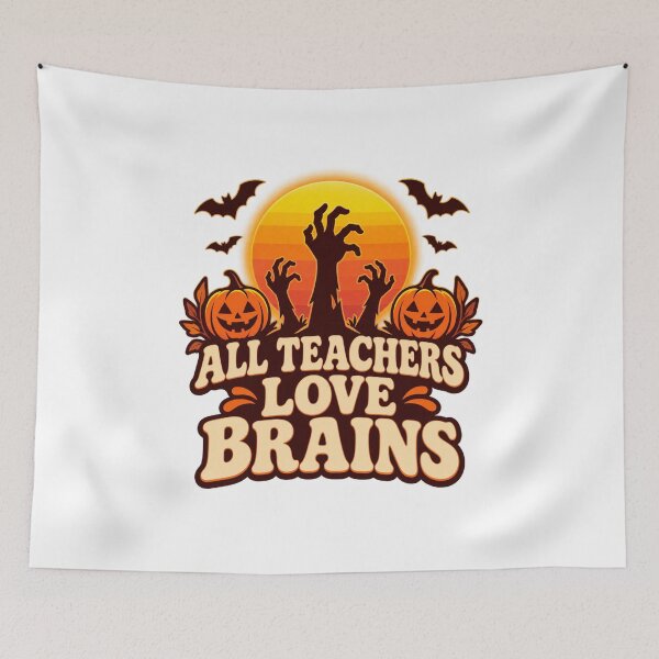 Item preview, All Teachers Love Brains designed and sold by LuveraxArt.