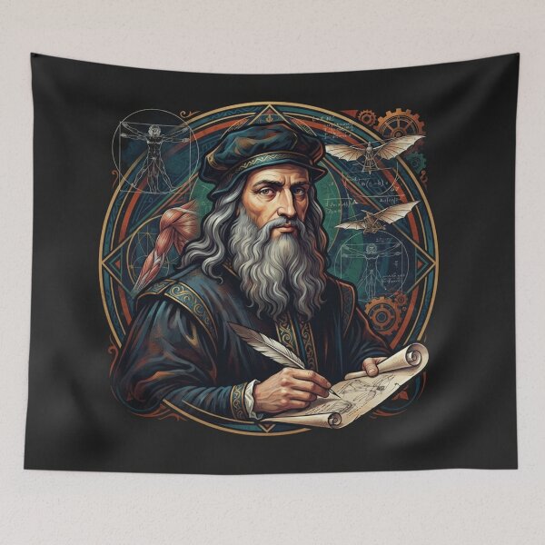 Item preview, Leonardo da Vinci Renaissance Genius Visionary Portrait designed and sold by Owcomm.