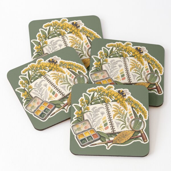 Item preview, Goldenrod Field Journal Bumblebee Sticker designed and sold by WaynesCave.