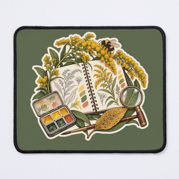 Item preview, Goldenrod Field Journal Bumblebee Sticker designed and sold by WaynesCave.