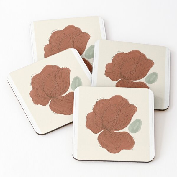 Item preview, Terracotta Bloom Flow | Sage Accent Abstract Botanical Print designed and sold by Zaramodo.